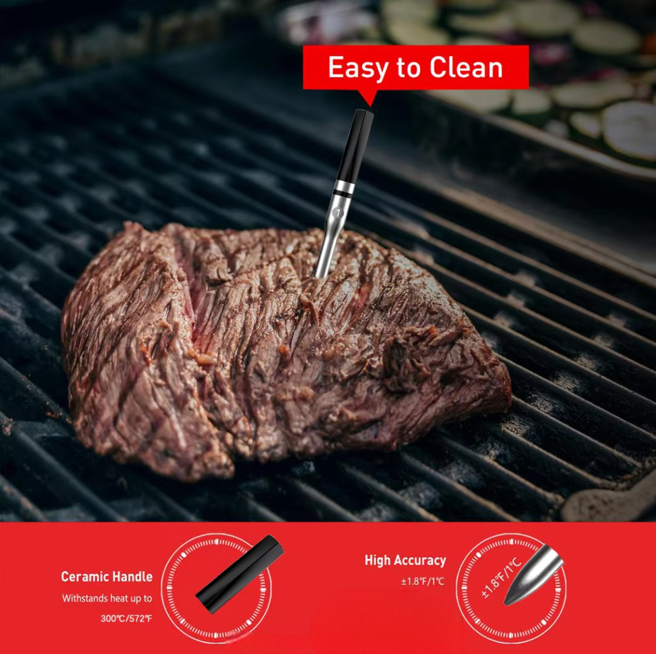 Termómetro Inalámbrico 2 Sondas con Pantalla Grande