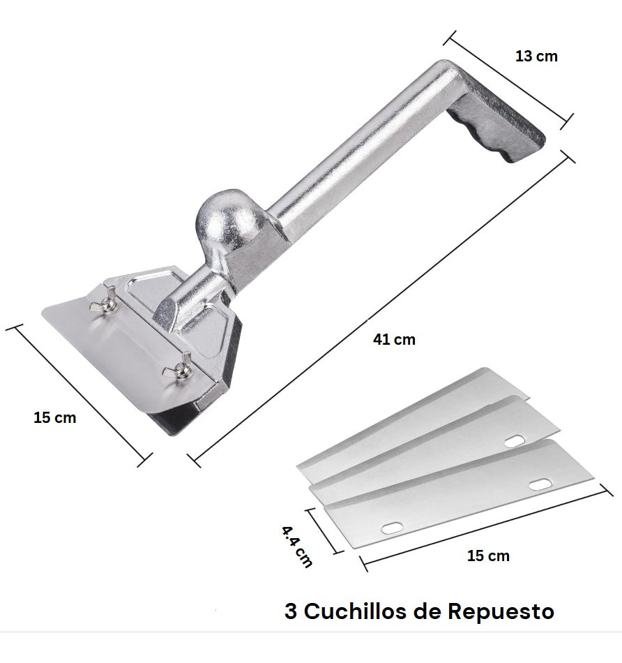 Scraper Raspador De Plancha Heavy Duty Con Cuchillos Extra