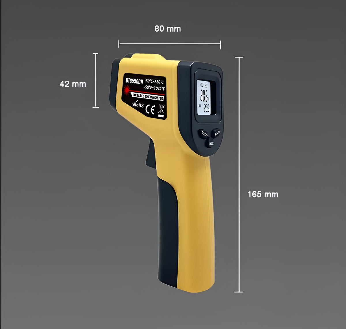 Pistola Termómetro Infrarrojo Digital -50°c A 550°c