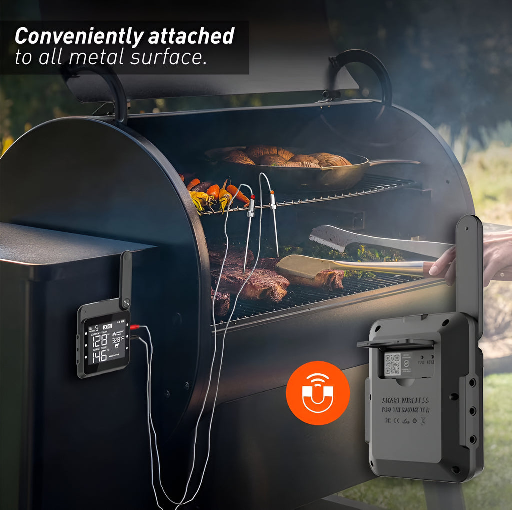 Termómetro Wifi Para Carne Con 5 Sondas + 1 Sonda Ambiente