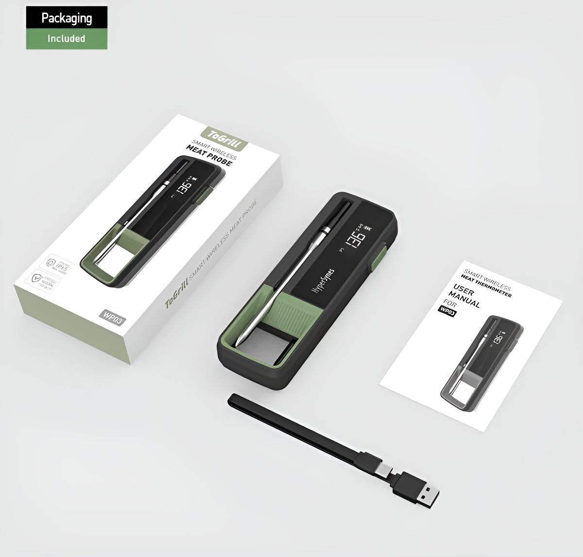 Termómetro De Carne Inalámbrico Con App Para Celular