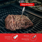 Termómetro Inalámbrico Para Carne Y Asados Con App Celular Blanco