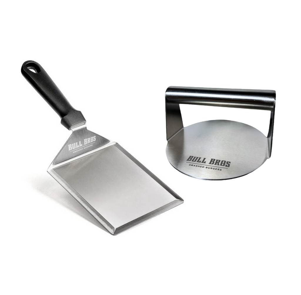 Kit Smash Burger - Smasher + Espátula Acero Inoxidable