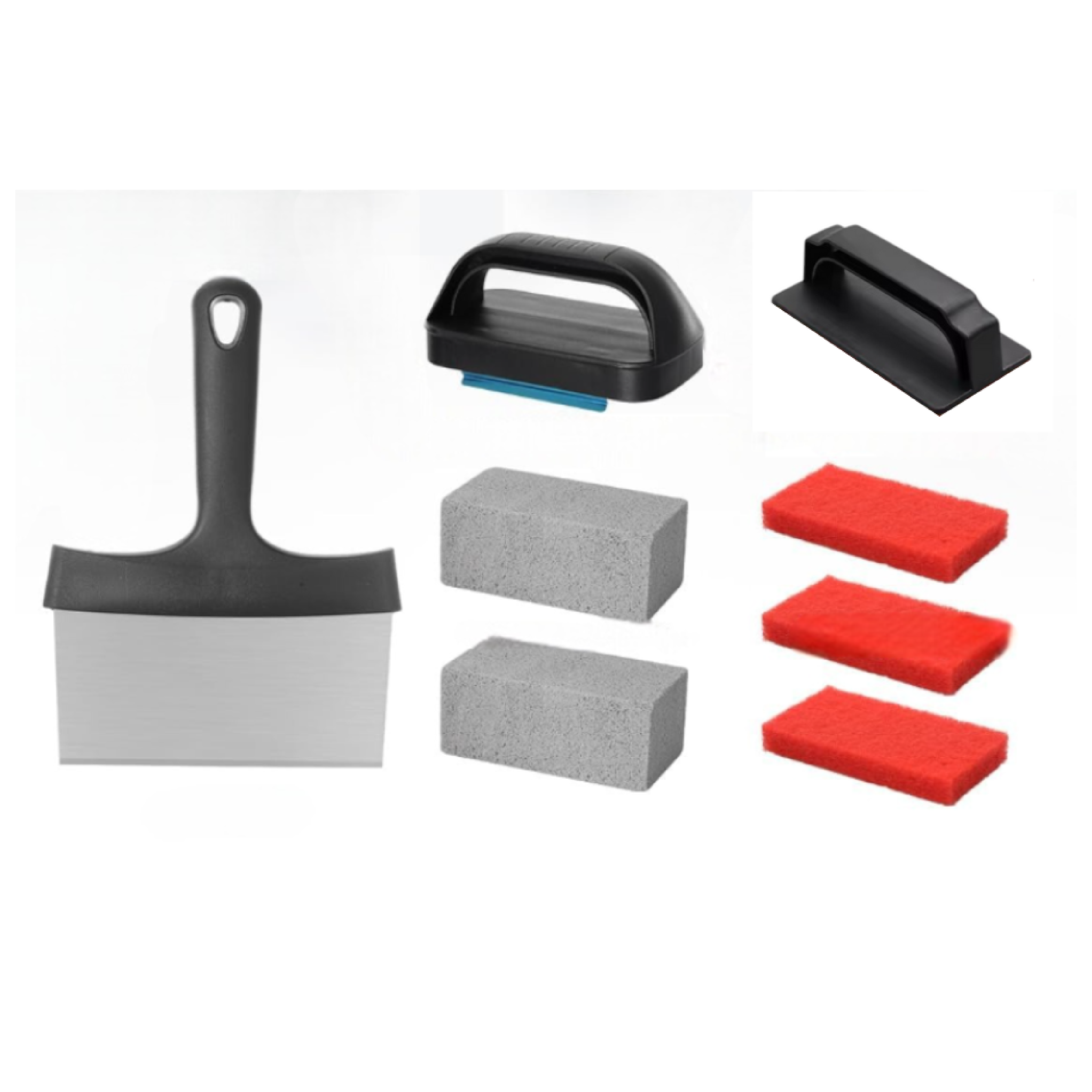Kit De Limpieza De Plancha | Scraper + Ladrillos + Cepillos